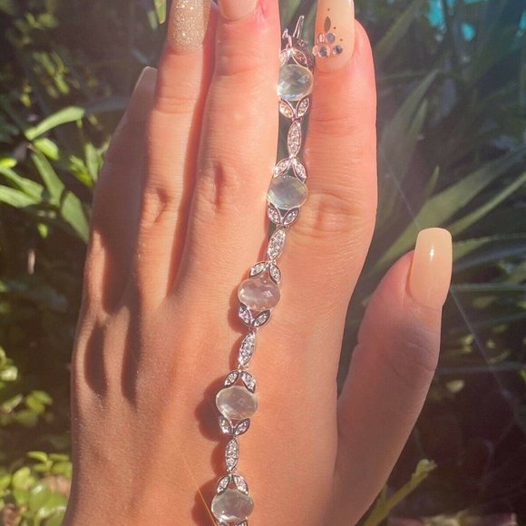 $6995/ NEW / Sonia Bitton / 11.5 CT AAA Moonstone & Diamond Bracelet / 14K - Picture 3 of 6